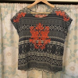 THML Stitch Fix Ikat Embroidered Blouse